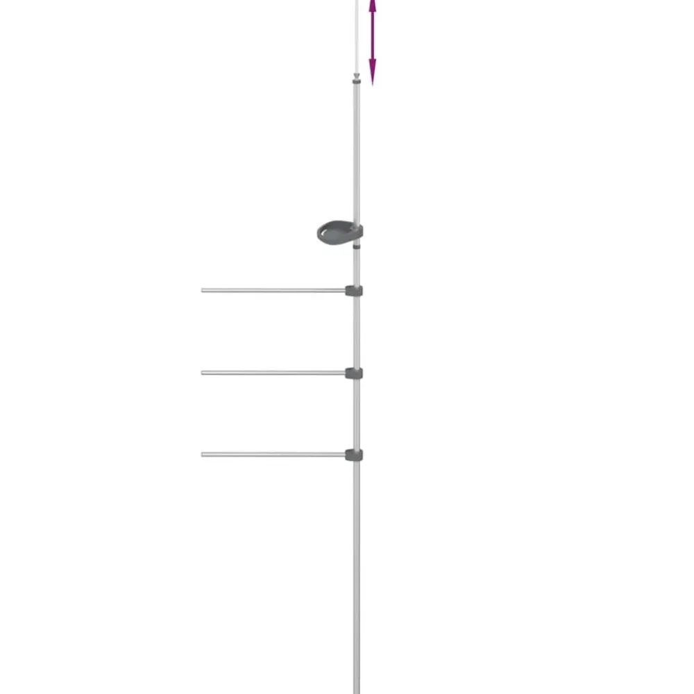 vidaXL Accesorios Para El Baño-Toallero de aluminio 47x280 cm