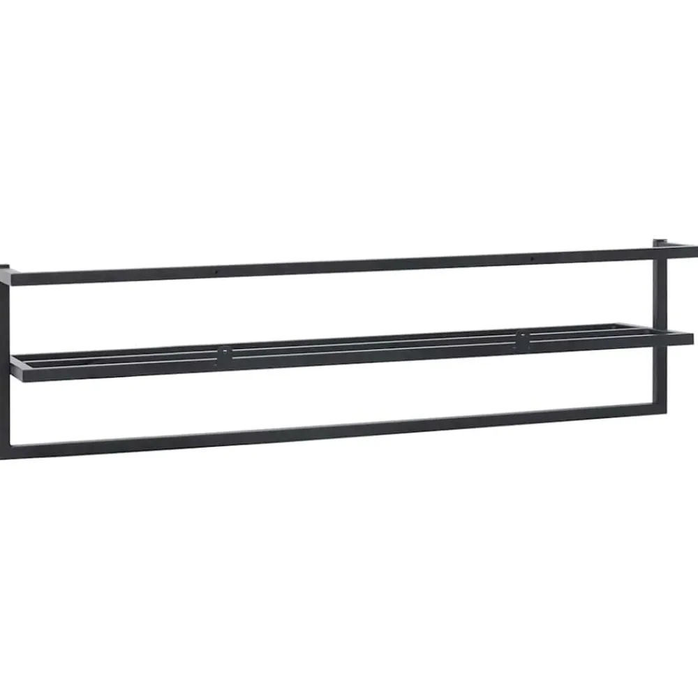vidaXL Toallero de hierro 95x25x22 cm Negro Hot