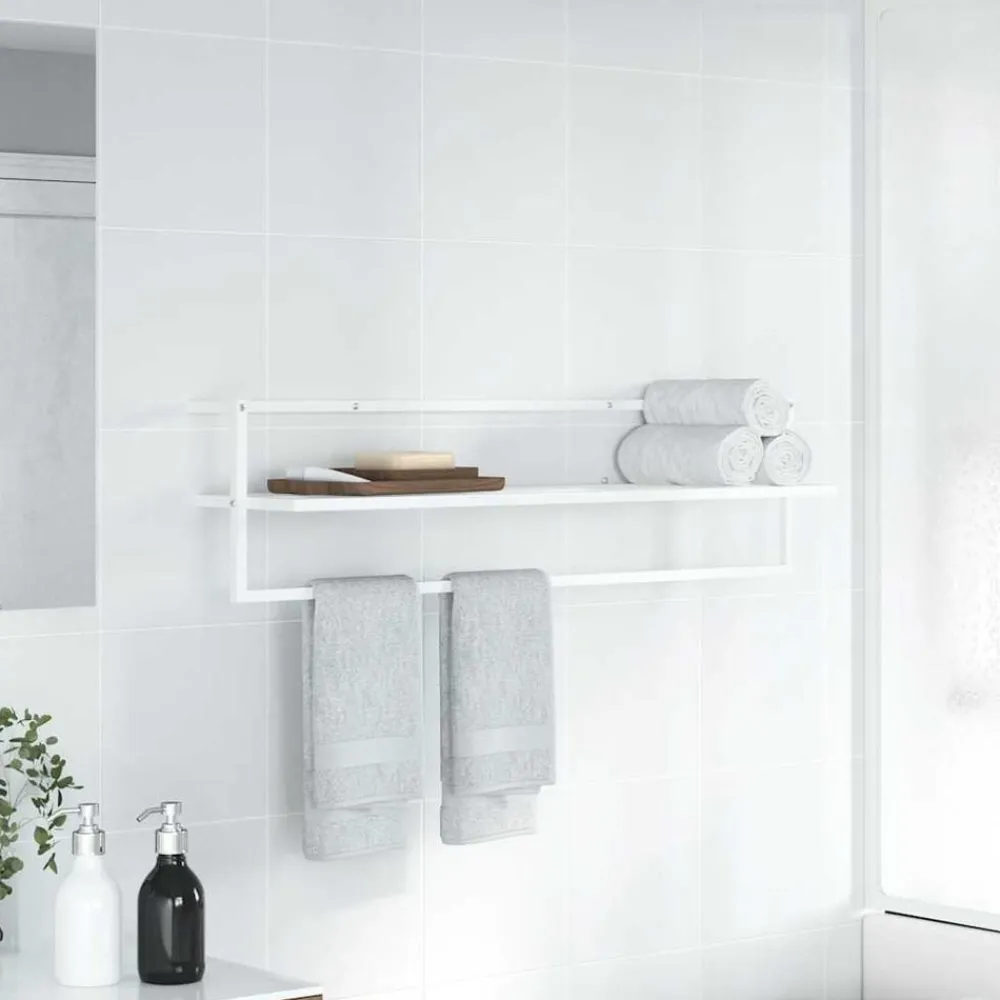 vidaXL Accesorios Para El Baño-Toallero de hierro 95x25x22 cm