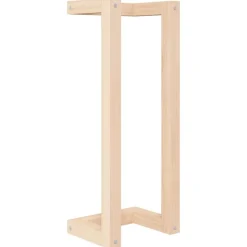 vidaXL Accesorios Para El Baño-Toallero de madera maciza de pino 23x18x60 cm