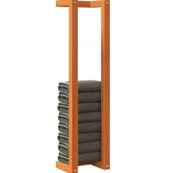 vidaXL Toallero de madera de pino maciza marrón encerado 23x18x90 cm Marr&oacute;n cera Clearance