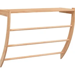 vidaXL Accesorios Para El Baño-Toallero de madera maciza nogal 60x25,5x49 cm