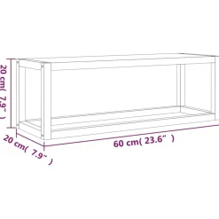vidaXL Accesorios Para El Baño-Toallero de madera maciza nogal 60x20x20 cm
