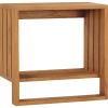 vidaXL Toallero de pared de teca maciza 35x20x35 cm Clearance