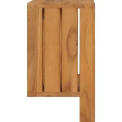 vidaXL Toallero de pared de teca maciza 35x20x35 cm Clearance