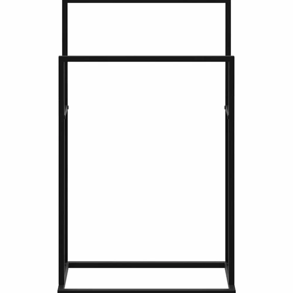 vidaXL Toallero de pie de hierro 48x24x78,5 cm Negro Clearance