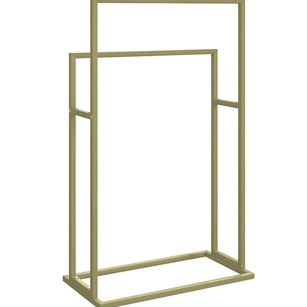 vidaXL Toallero de pie de hierro 48x24x78,5 cm Dorado Sale