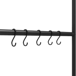 vidaXL Accesorios Para El Baño-Toallero Escalera con 5 Niveles Negro 58x175 cm Hierro