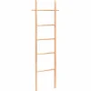 vidaXL Herramientas-Toallero escalera madera maciza de nogal 170 cm