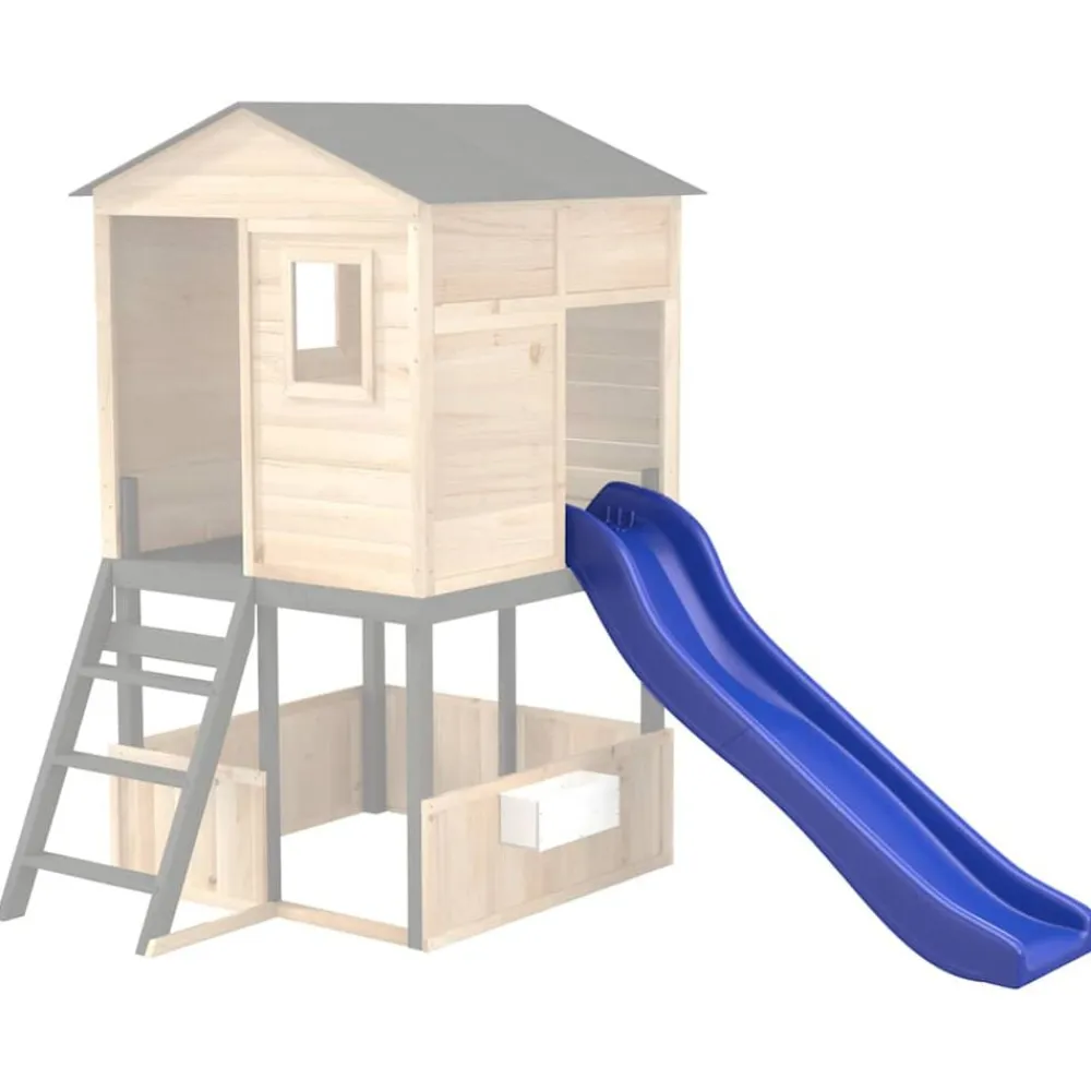vidaXL Estructuras Para Juegos Al Aire Libre-Tobogán infantil polipropileno azul 175x38x23 cm