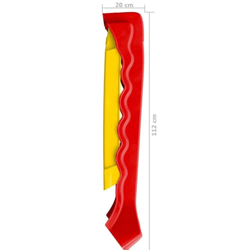 vidaXL Tobogán para niños plegable interior y exterior rojo y amarillo Discount