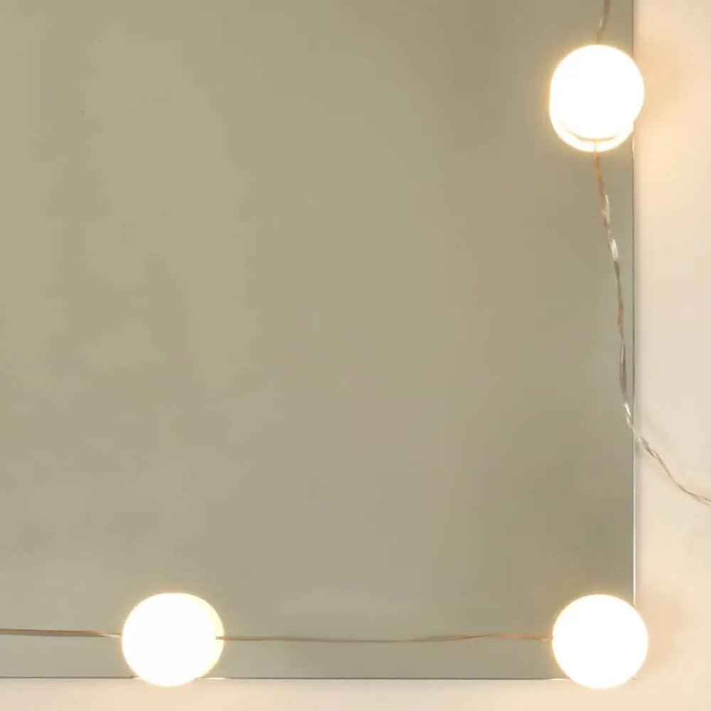 vidaXL Tocador con LED color 60x40x140 cm Roble ahumado Clearance