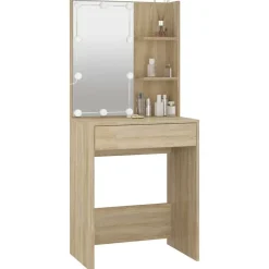 vidaXL Mesas-Tocador con LED color 60x40x140 cm