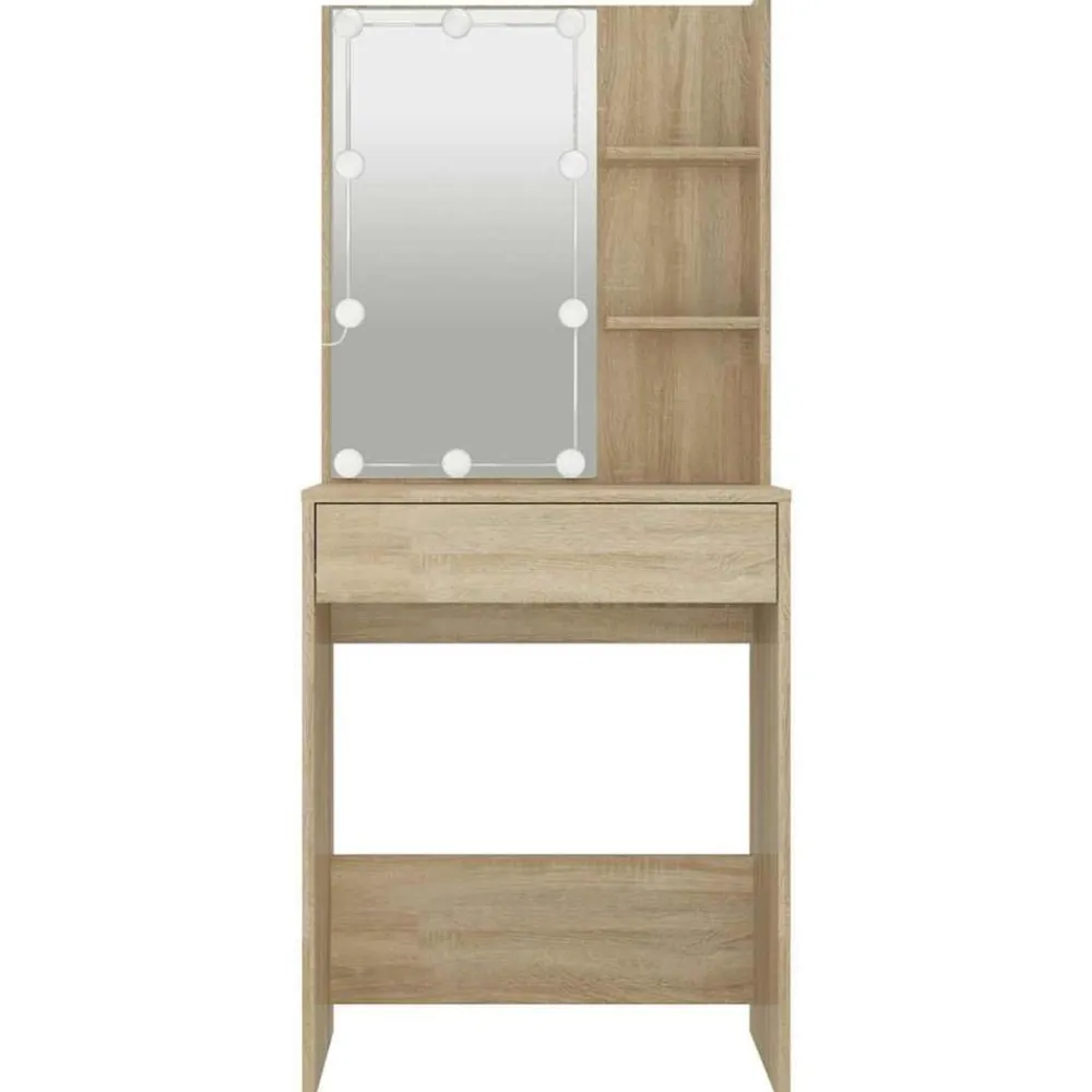 vidaXL Mesas-Tocador con LED color 60x40x140 cm