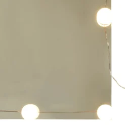 vidaXL Mesas-Tocador con luces LED madera envejecida 60x40x140 cm