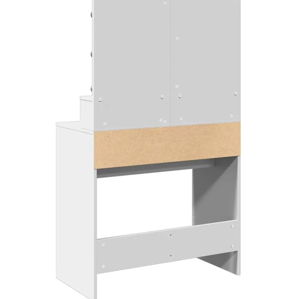 vidaXL Tocador con luces LED 80x41x134,5 cm Blanco Hot