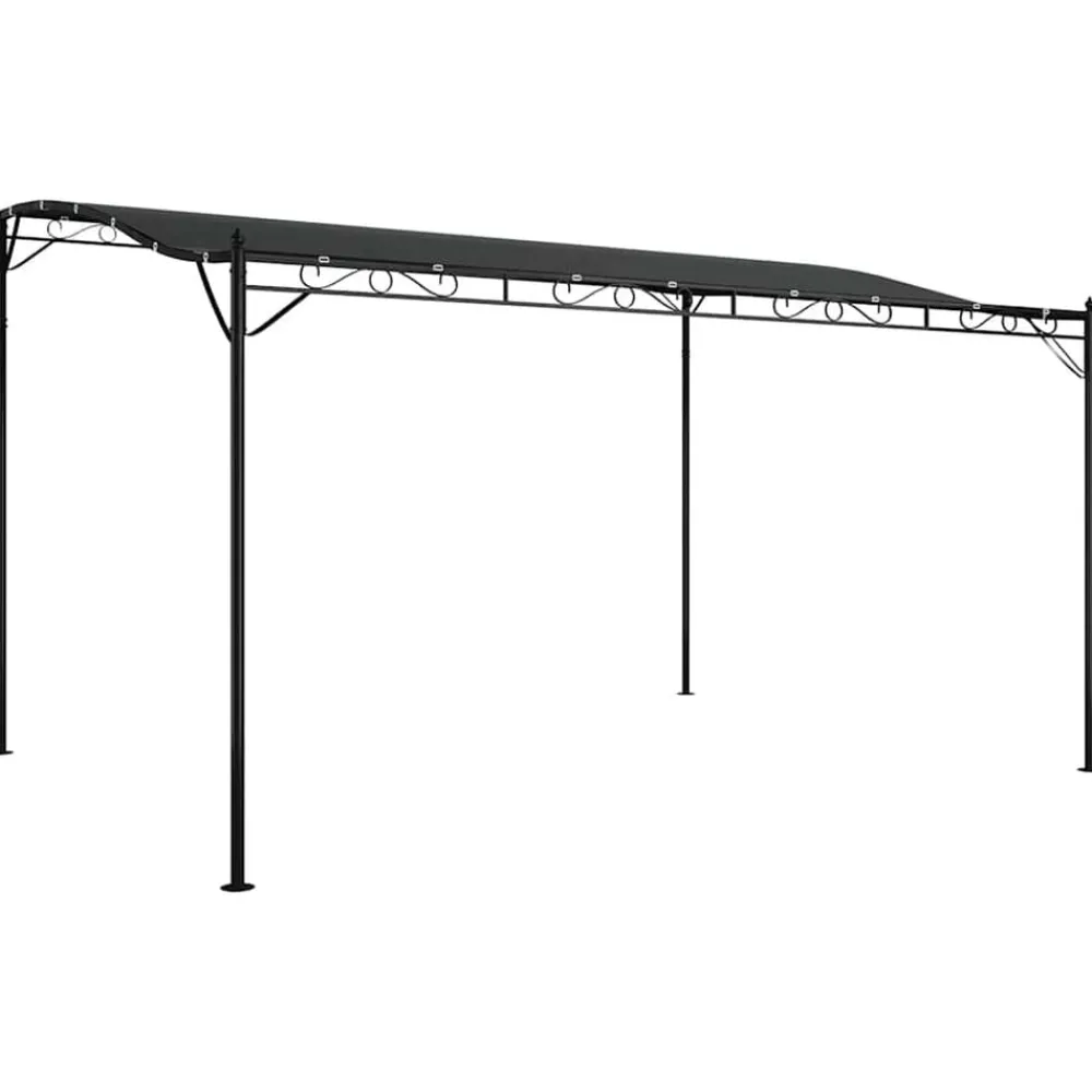 vidaXL Toldo acero y tela gris 4x3 m 180 g/m² Antracita Sale