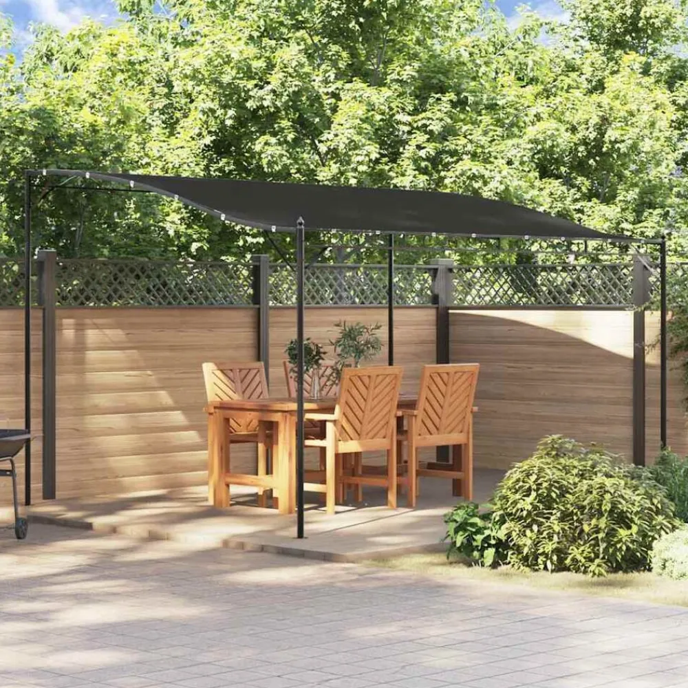 vidaXL Toldo acero y tela gris 4x3 m 180 g/m² Antracita Sale