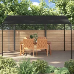 vidaXL Toldo acero y tela gris 4x3 m 180 g/m² Antracita Sale