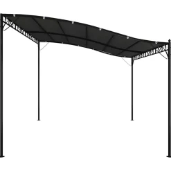 vidaXL Toldo acero y tela gris 4x3 m 180 g/m² Antracita Sale