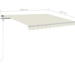 vidaXL Jardín-Toldo automático con LED sensor de viento color 300x250cm