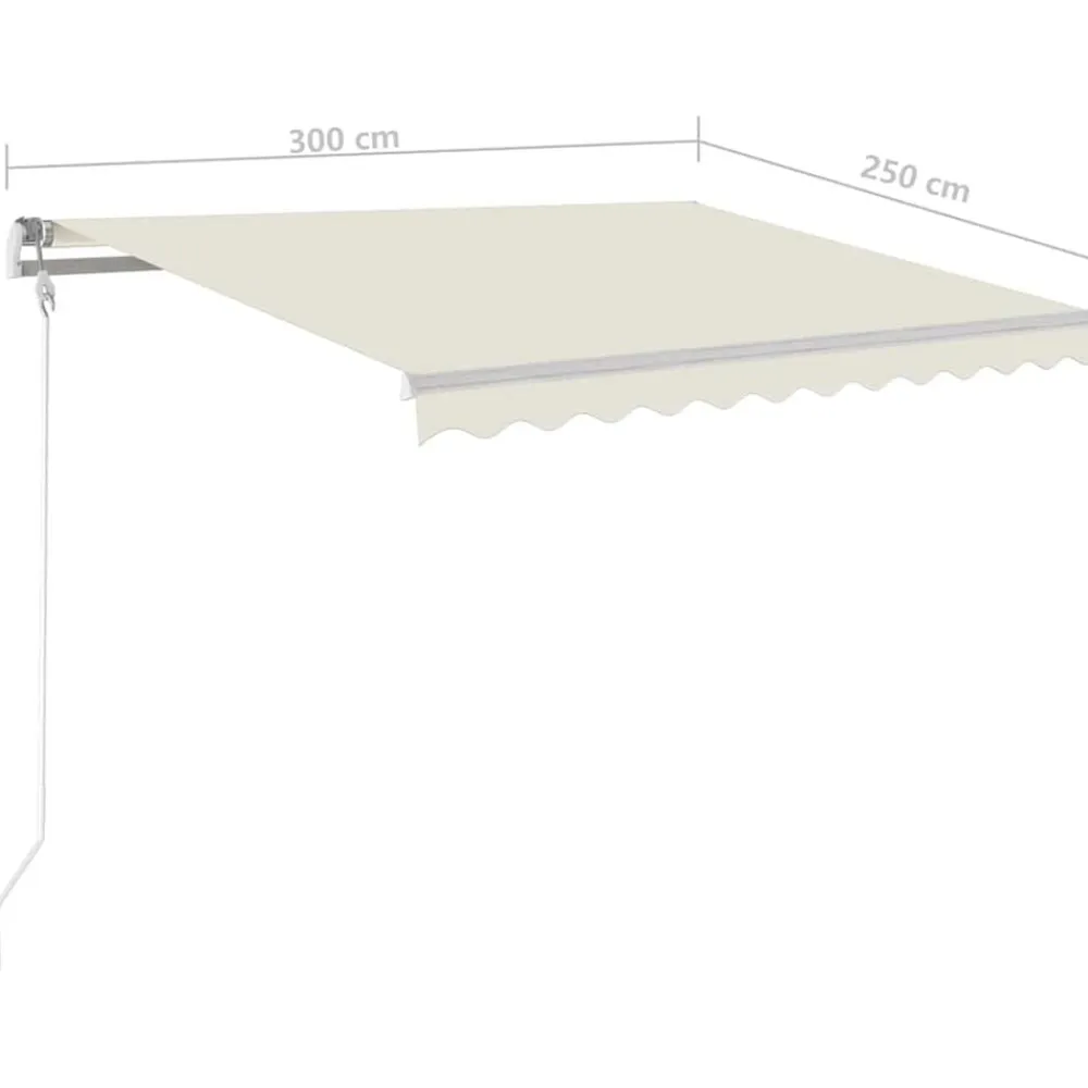 vidaXL Jardín-Toldo automático con LED sensor de viento color 300x250cm