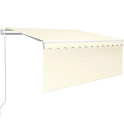 vidaXL Toldo automático retráctil con persiana color 3x2,5m Crema New