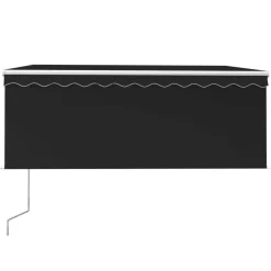 vidaXL Toldo automático retráctil con persiana gris 3x2,5m Antracita Outlet