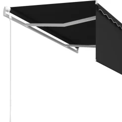vidaXL Toldo automático retráctil con persiana gris 3x2,5m Antracita Outlet
