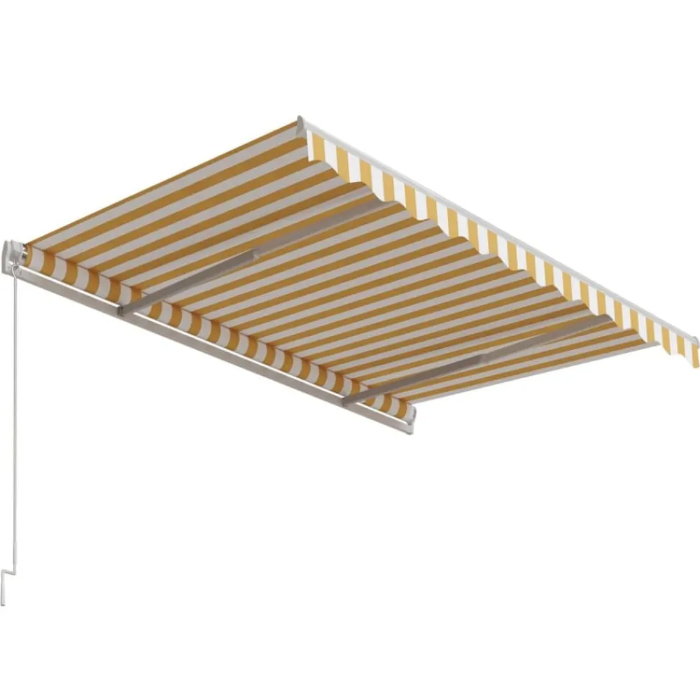 vidaXL Toldo automático retráctil 300x250 cm Amarillo y blanco Outlet