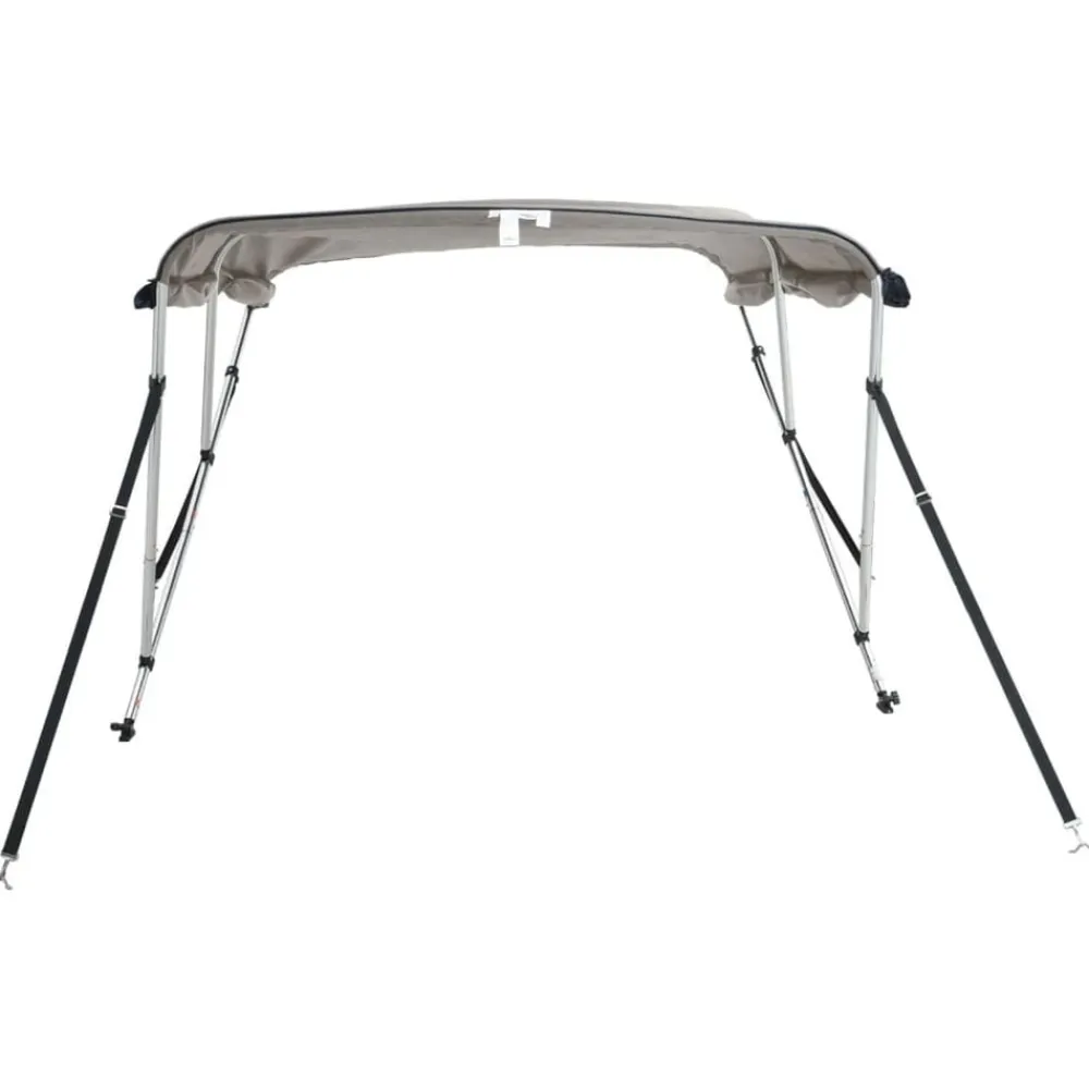 vidaXL Toldo bimini 3 arcos con paredes laterales 183x(137-152)x137 cm Gris antracita Best