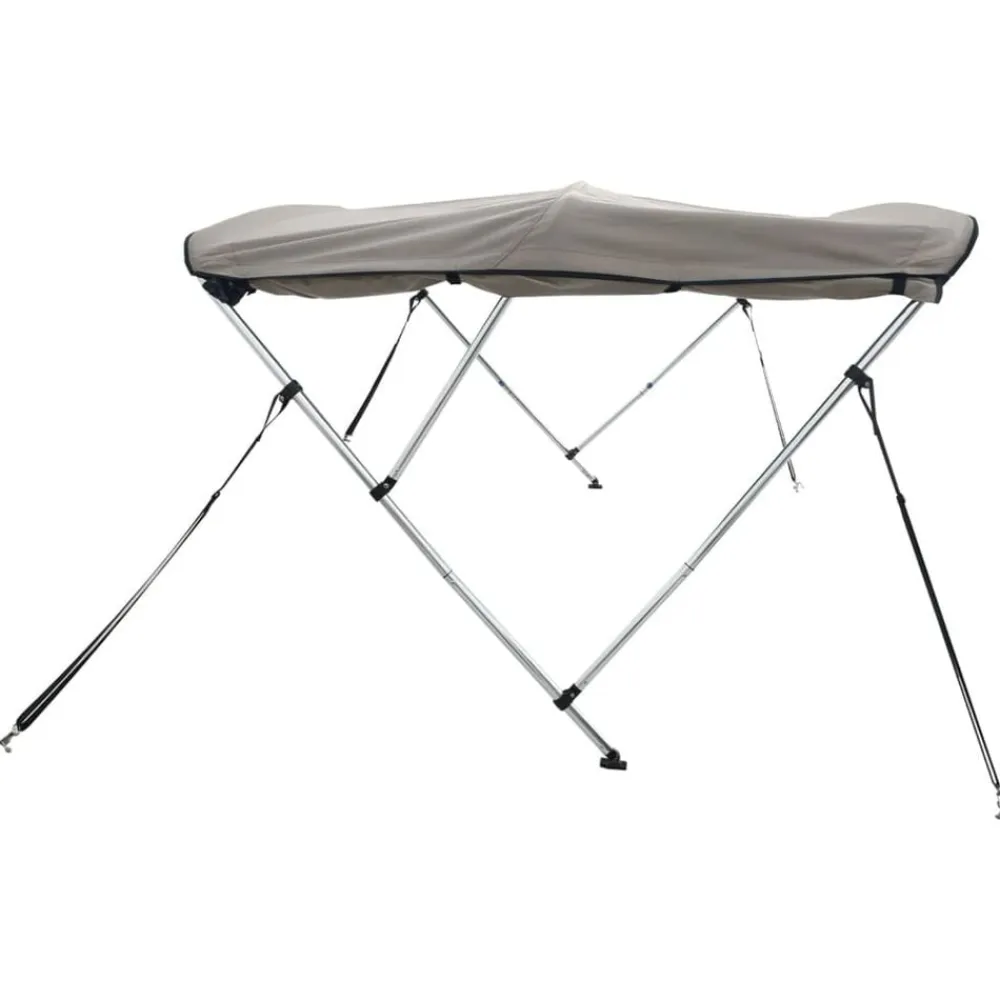 vidaXL Toldo bimini 3 arcos con paredes laterales 183x(137-152)x137 cm Gris antracita Best