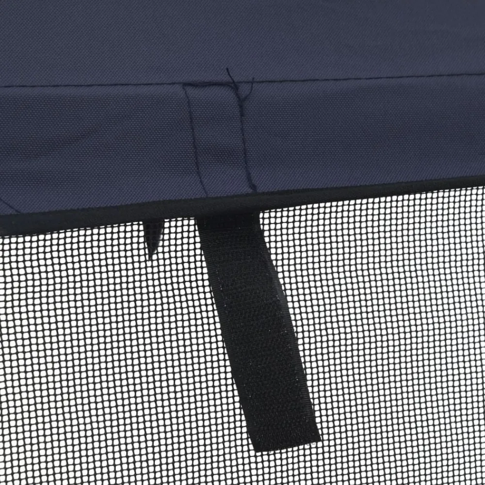 vidaXL Toldo bimini 3 arcos con paredes laterales de malla Azul y negro