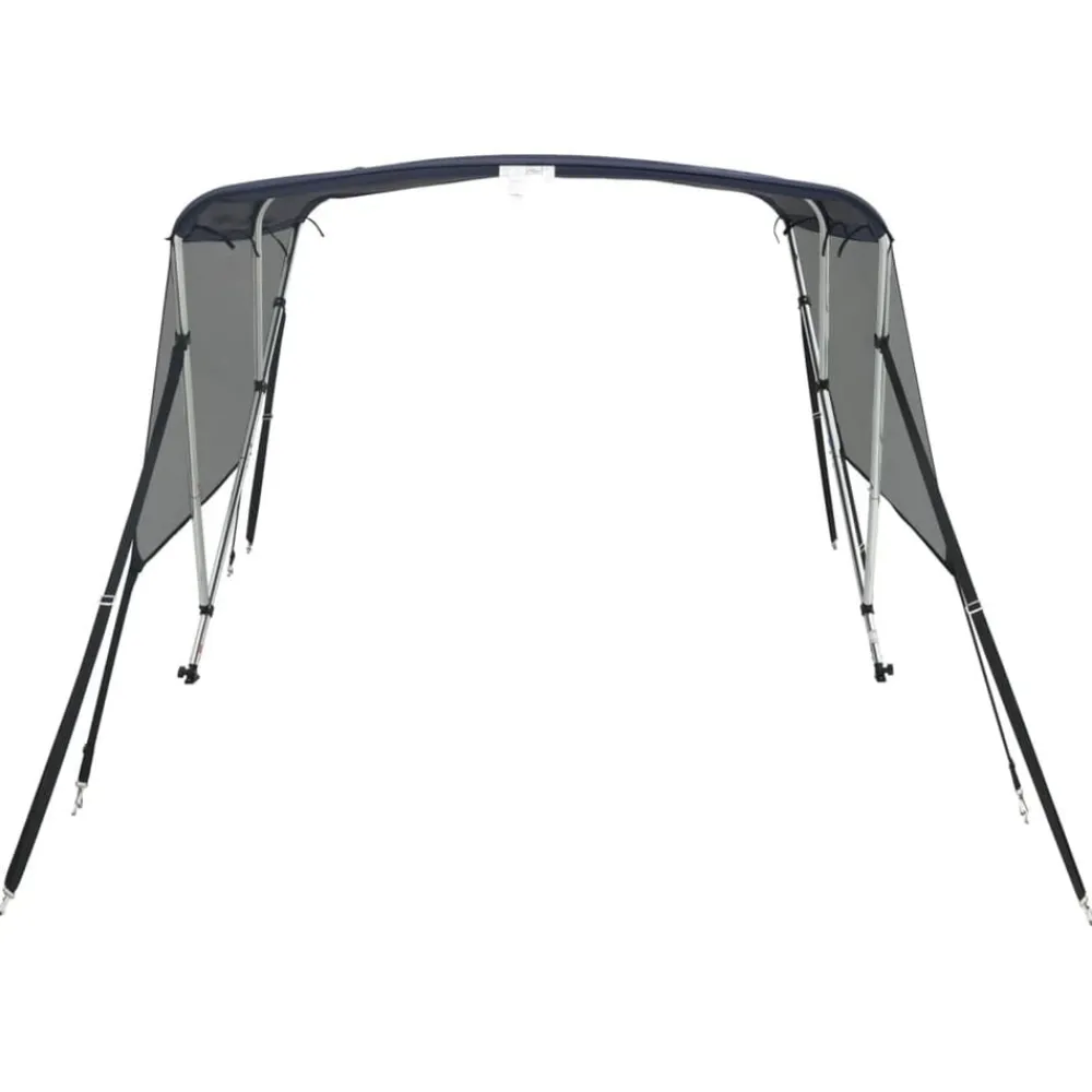 vidaXL Toldo bimini 3 arcos con paredes laterales de malla Azul y negro