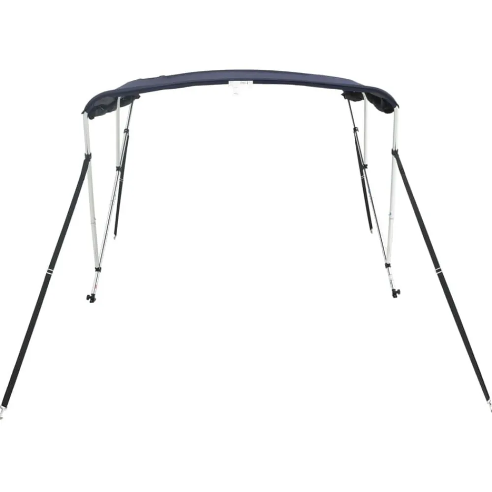 vidaXL Toldo bimini 3 arcos con paredes laterales de malla Azul y negro