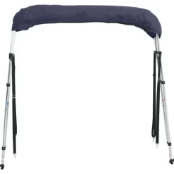 vidaXL Toldo bimini 3 arcos con paredes laterales de malla Azul y negro