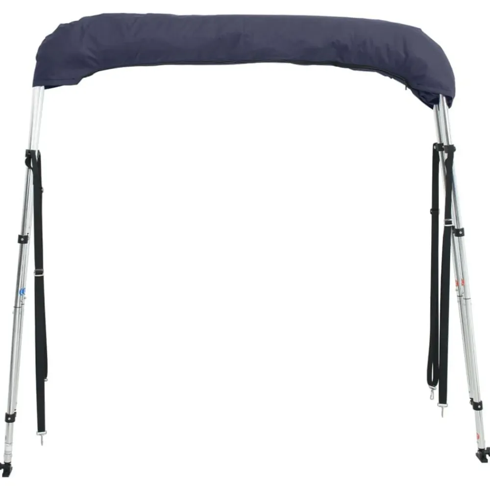 vidaXL Toldo bimini 3 arcos con paredes laterales de malla Azul y negro