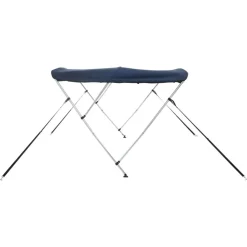 vidaXL Toldo bimini 3 arcos con paredes laterales de malla Azul y negro