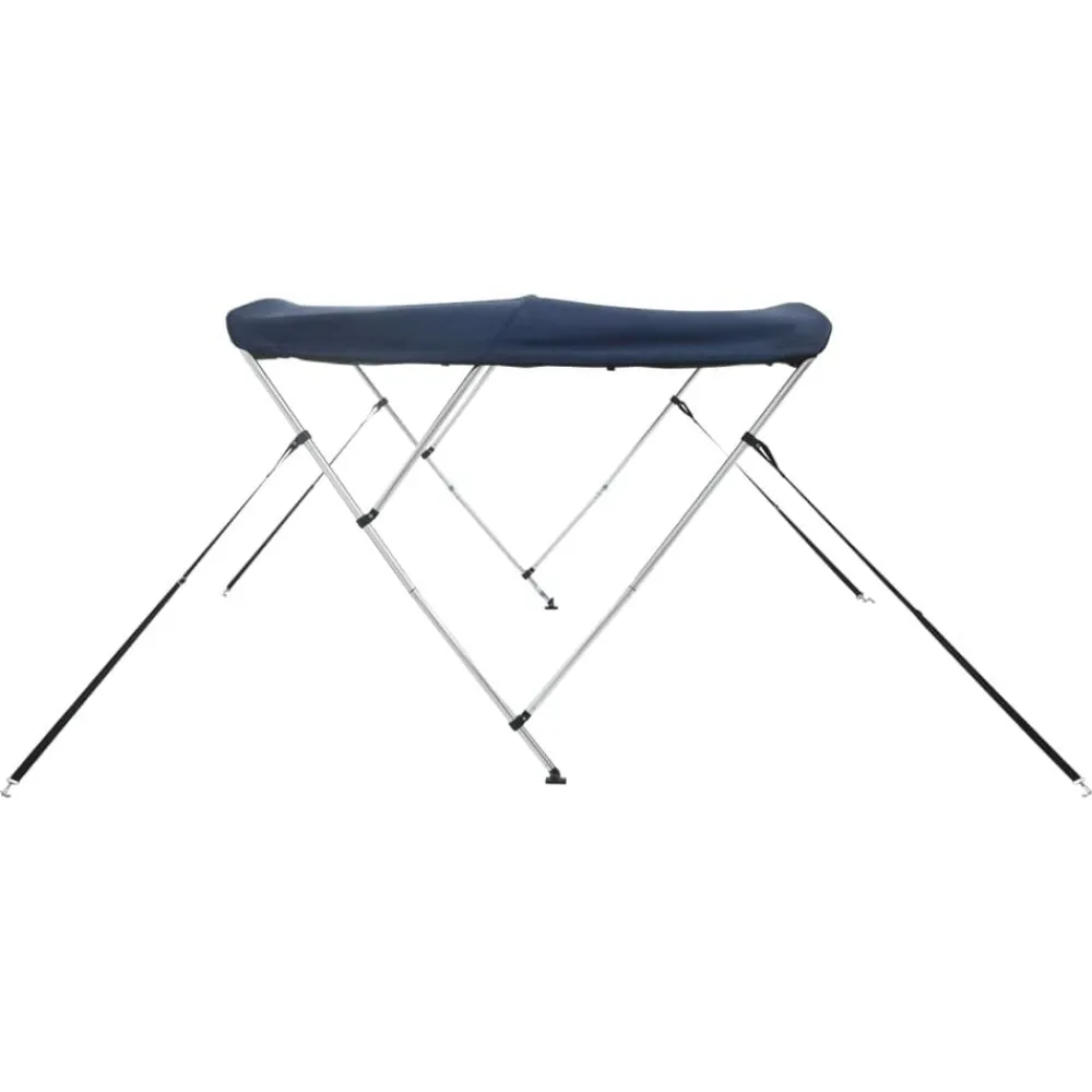 vidaXL Toldo bimini 3 arcos con paredes laterales de malla Azul y negro