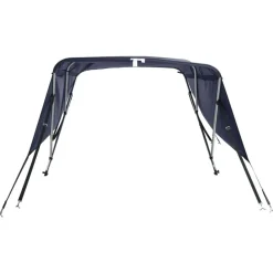 vidaXL Toldo bimini 3 arcos con paredes laterales 183x(185-198)x137 cm Azul Online
