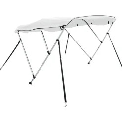 vidaXL Toldo bimini 3 arcos con paredes laterales 183x(137-152)x137 cm Blanco Online