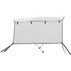 vidaXL Toldo bimini 3 arcos con paredes laterales 183x(137-152)x137 cm Blanco Online