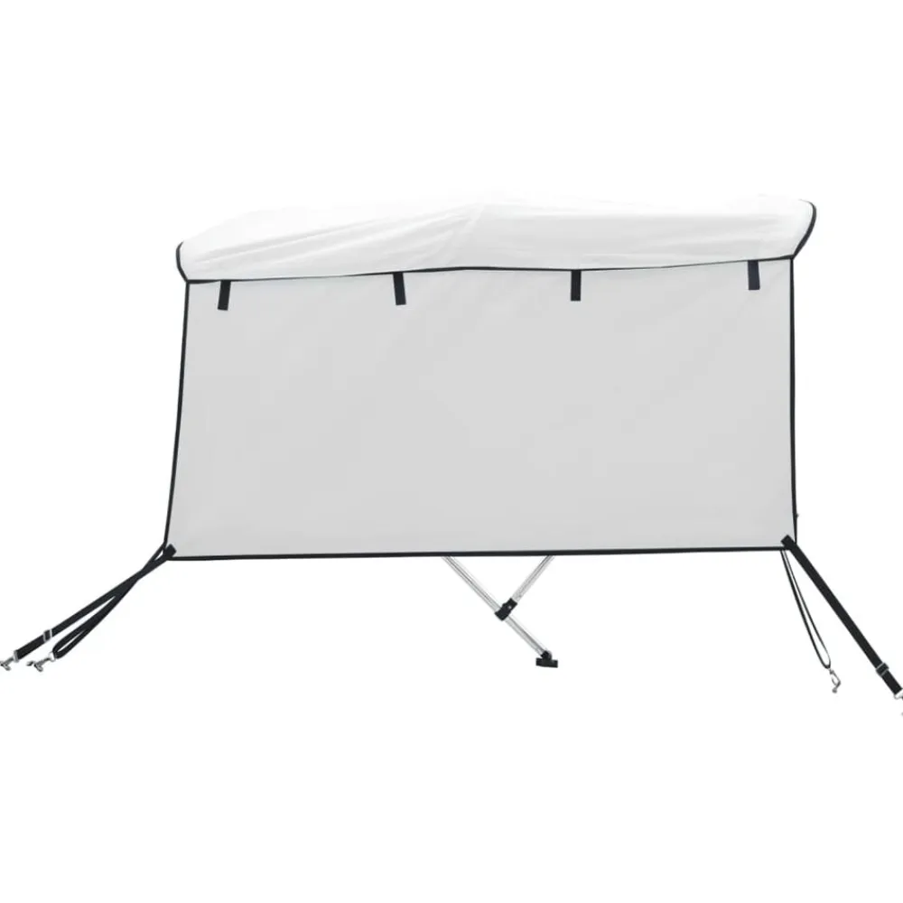 vidaXL Toldo bimini 3 arcos con paredes laterales 183x(137-152)x137 cm Blanco Online