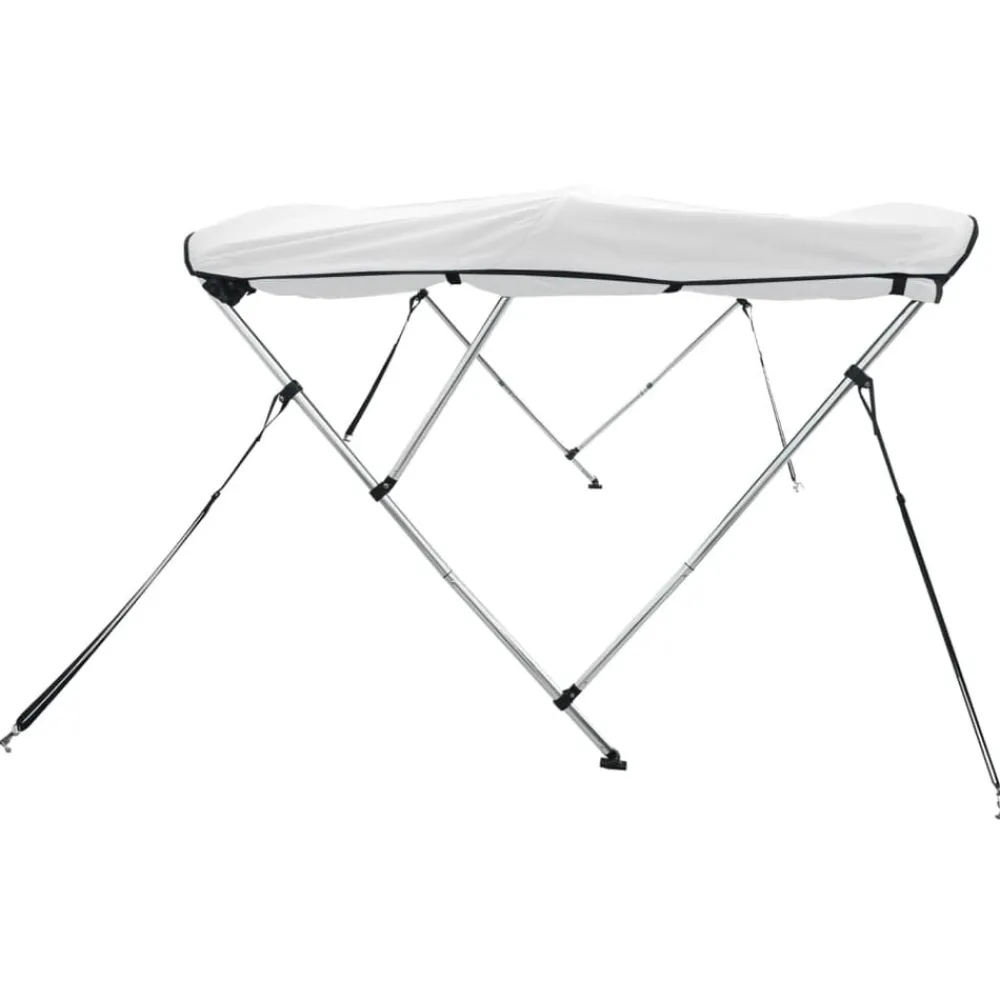 vidaXL Toldo bimini 3 arcos con paredes laterales 183x(137-152)x137 cm Blanco Online