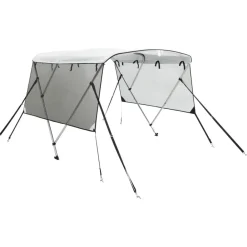 vidaXL Piezas Y Accesorios Para Vehículos-Toldo bimini 3 arcos con paredes laterales de malla