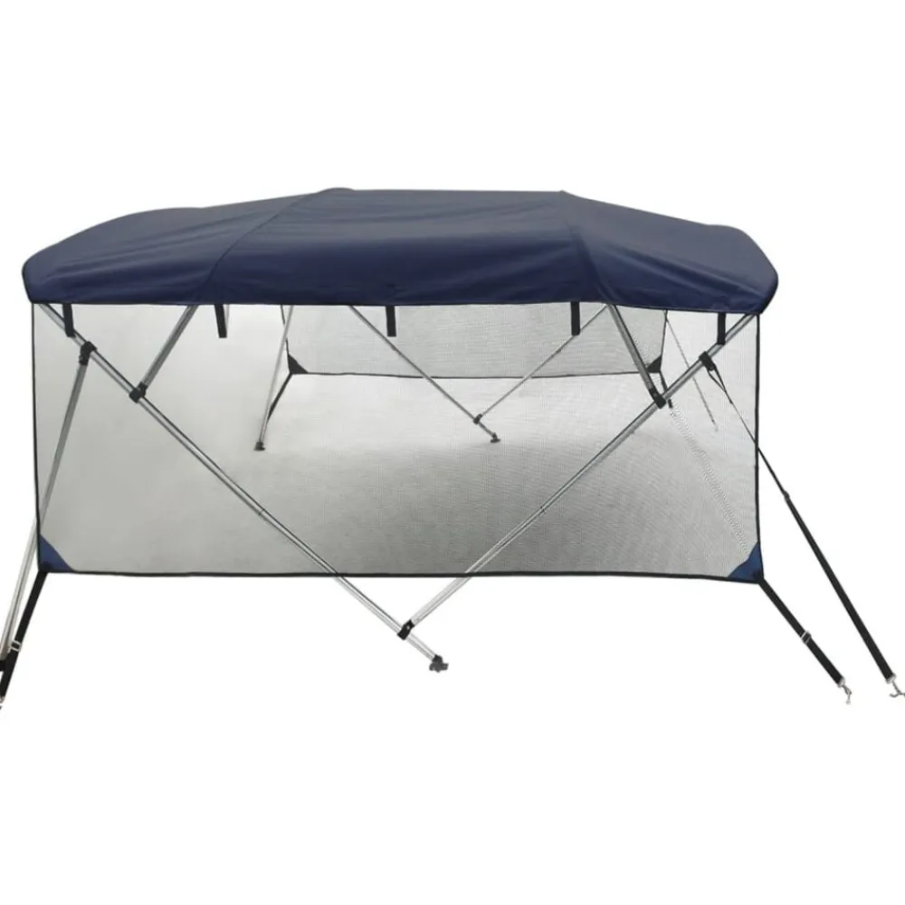 vidaXL Piezas Y Accesorios Para Vehículos-Toldo bimini 4 arcos con paredes laterales de malla