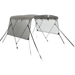 vidaXL Toldo bimini 3 arcos con paredes laterales de malla Antracita y negro Outlet