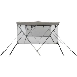 vidaXL Toldo bimini 3 arcos con paredes laterales de malla Antracita y negro Outlet