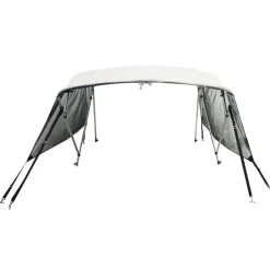 vidaXL Piezas Y Accesorios Para Vehículos-Toldo bimini 4 arcos con paredes laterales de malla