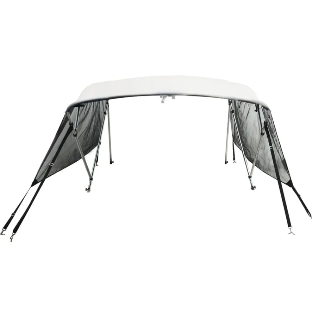 vidaXL Piezas Y Accesorios Para Vehículos-Toldo bimini 4 arcos con paredes laterales de malla
